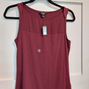 Wine coloured sleeveless top - new with tags